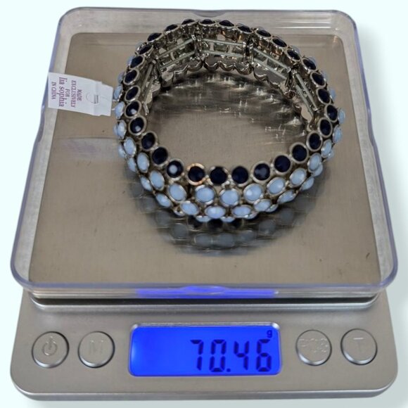 NWT Lia Sophia Blue Evaporate Stretch Bracelet - Picture 6 of 6